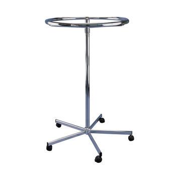 Portant à vêtements en métal chromé - pieds étoile 5 branches avec roulettes - 1.000 mm à 1.300 mm_0