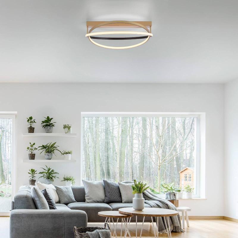 Q-SMART-HOME PAUL NEUHAUS Q-BELUGA PLAFONNIER LED, LAITON