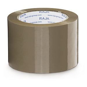 RUBAN ADHÉSIF POLYPROPYLÈNE RAJA STANDARD 28 MICRONS HAVANE 75 MM X 100 M