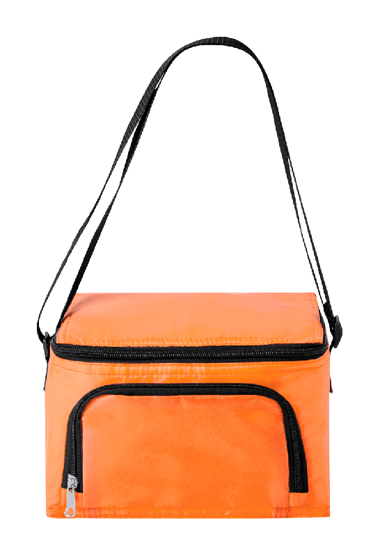 Sac isotherme - polyester 210D - compartiments zippés - pour 6 bidons de 0,33 L - couleur orange_0