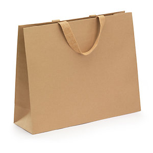 SAC KRAFT LUXE NATUREL À POIGNÉES PAPIER 40 X 32 X 12 CM
