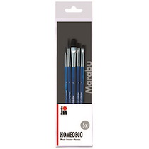 SET DE PINCEAUX HOMEDECO, 5 PIÈCES - LOT DE 2