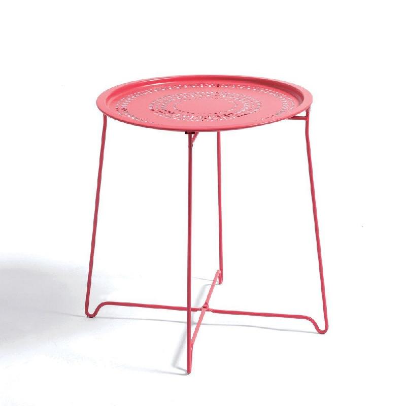 Table en métal rose D 54 x H 52cm_0