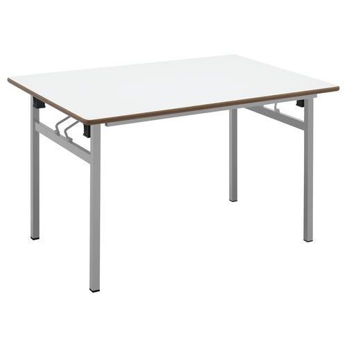 TABLE PLIANTE 4 PIEDS 160 X 80 CM T6 STRAT ABS BLANC/ALU
