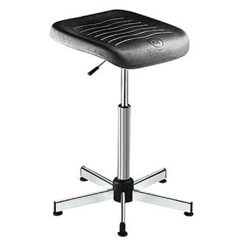 TABOURET SEMI-ASSIS POLYURÉTHANE SUR PATINS NOIR