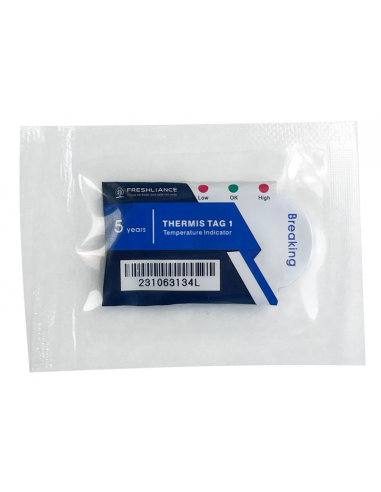 THERMIS TAG 1 - Indicateur de température électronique usage unique - Précision ± 0.5°C, alarme visuelle programmable, étanche IP68_0