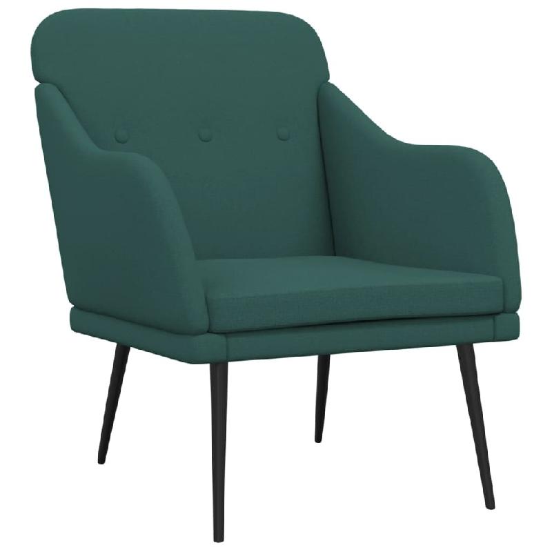 VidaXL Fauteuil Vert foncé 63x76x80 cm Tissu Modèle Vega Executive Prime - 351478_0