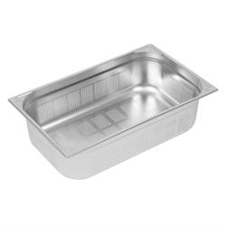 Bac Gastro Inox 18/10 Perforé - 150 mm GN 1/1 - Vogue - Acier inoxydable 304 - 20L - Coins renforcés_0