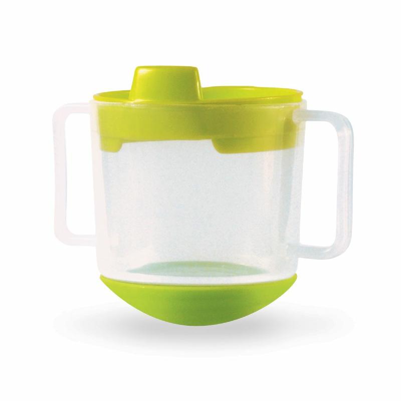 TASSE INVERSABLE ROND VERT PLASTIQUE 20 CL Ø 11 CM VAISSELLE ENFANCE POLYPROPYLENE PLASTOREX