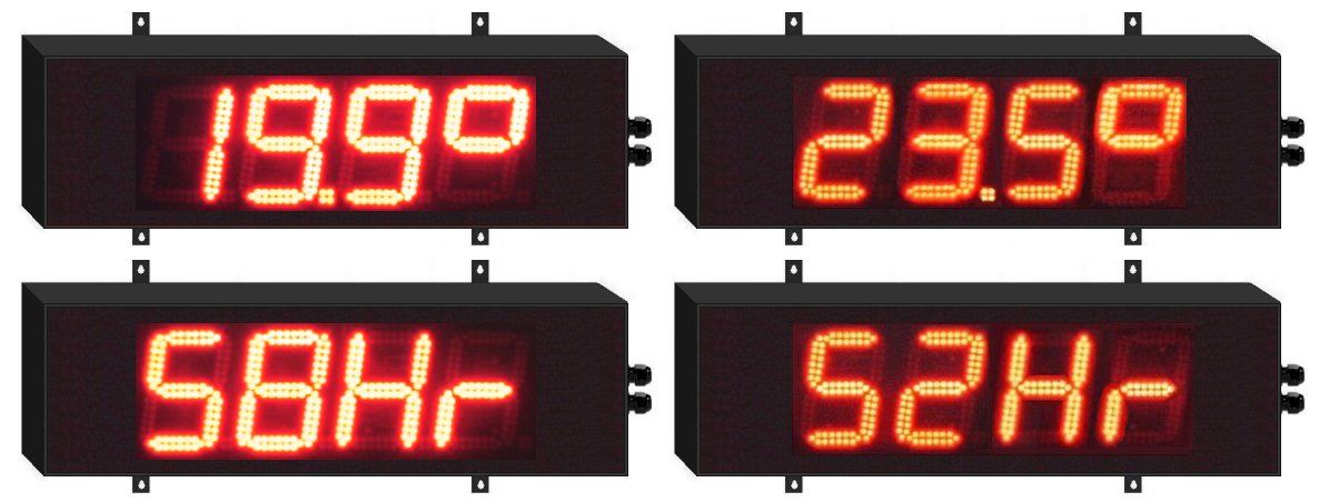 Afficheur de température et d'humidité - Chiffres 10 cm - LED haute luminosité - IP55_0