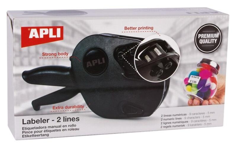 Apli Pince à étiqueter 2 ligne - 9 car. De 5mm - 3270241023657_0
