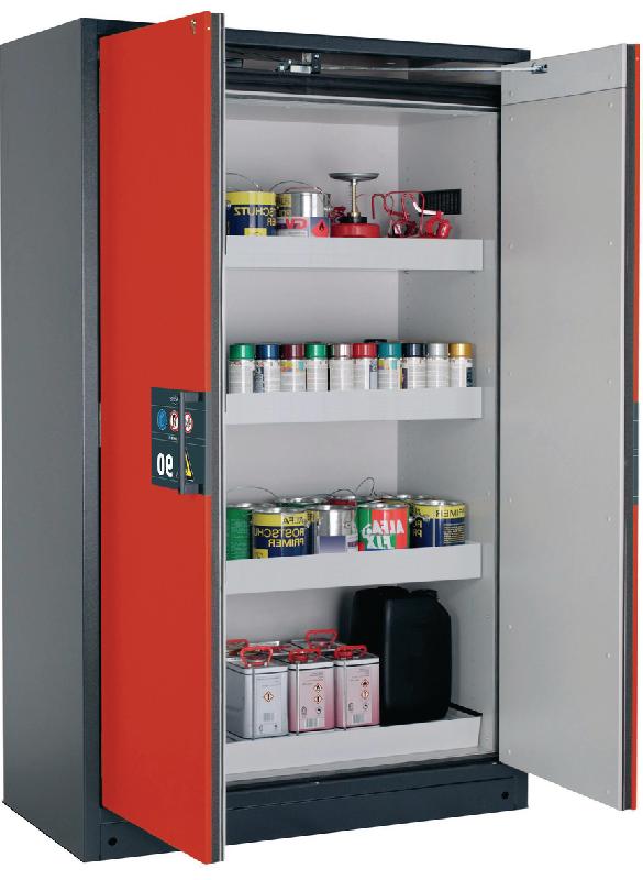 ARMOIRE SÉCURITÉ Q-PEGASUS-90 Q90.195.120.WDAC GRIS/ROUGE - MANUTAN COLLECTIVITÉS