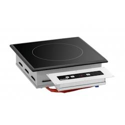 Bartscher Plaque chauffante induction en acier 1 x (Ø)260 mm, noir & argent, 300 W, 220 V - MONO - 3667335015900_0