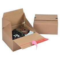 BOÎTE D'EXPÉDITION EUROBOX À FOND AUTOMATIQUE L 20 X L 20 X H 10 CM - LOT DE 20