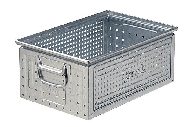 Caisse-palette métallique perforée zinguée - 27 litres - trous Ø 7 mm - charge 100 daN_0