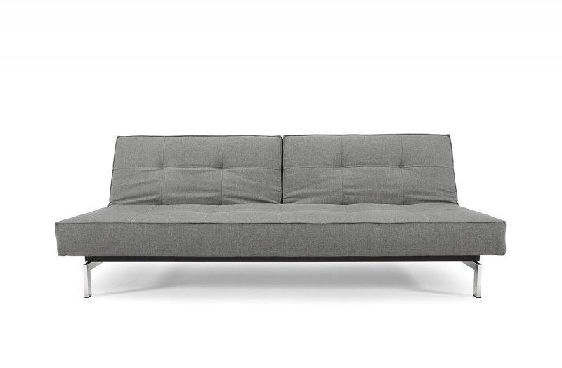 Canapé-lit SPLITBACK Chrome 115x210 cm - Tissu Flashtex Dark Grey - Innovation Living_0