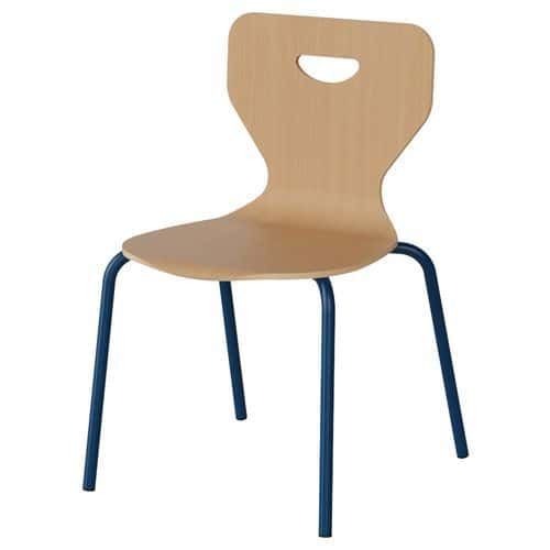 CHAISE MALIBU 4P - T3 - COQUE HÊTRE / ACIER BLEU 5005 - MANUTAN EXPERT