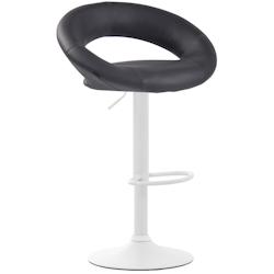 CLP Tabouret de bar Olinda en similicuir Gris/Blanc - gris polyester 315779_0