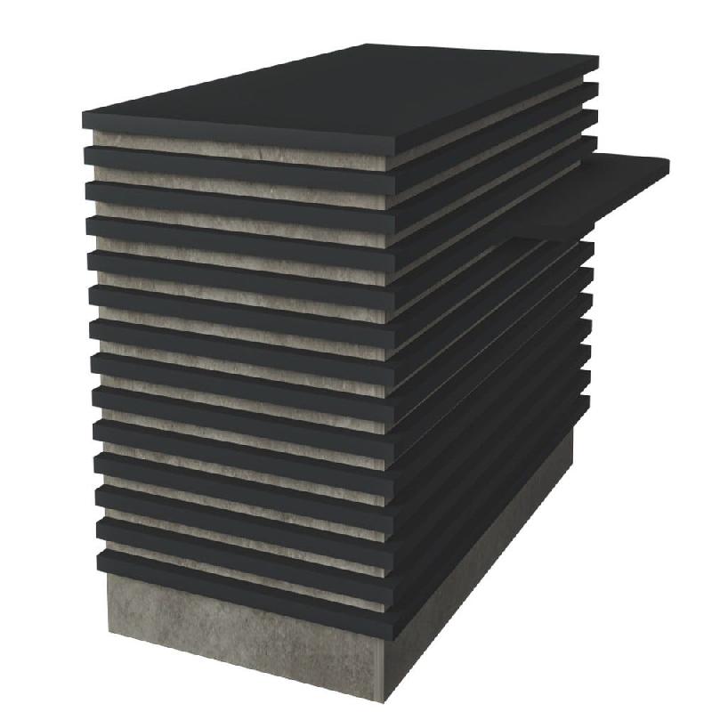 Comptoir Tasseau D finition béton et gris anthracite L120xP58xH100cm_0