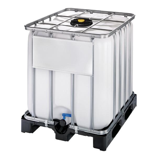Conteneur UN 1000L avec palette plastique, ouverture D150mm - Réf : GRV33FA125A_0