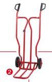 Diable de manutention - 12 kg - Charge utile 250 kg avec tablier droit et bavette fixe_0