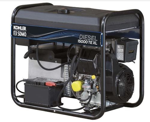 Groupe électrogène Diesel 15000 TA XL Export - Kohler - Puissance max 10 kW - 12,50 kVA - 400V_0