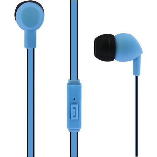 ÉCOUTEURS FILAIRES INTRA-AURICULAIRES BE COLOR - BLEU/NOIR - TNB
