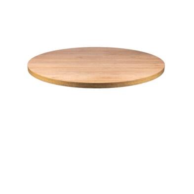 Emh Plateau de table professionnel rond Ø110 cm – bois mélaminé finition chêne naturel – épaisseur 45 mm – usage chr intérieur - Bois manu_0