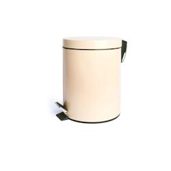 Excelsa poubelle Cleany métal 5 lt crème - beige métal 48134_0