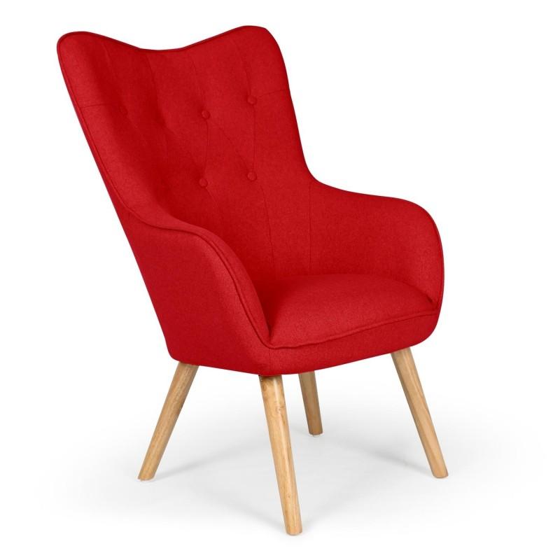 Fauteuil scandinave aimee 67cm rouge paris prix Fauteuil scandinave aimee 67cm rouge paris prix