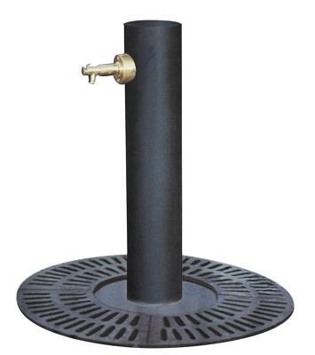 Fontaine à boire en acier Reims - finition noire anti-oxydante - robinet laiton chromé - grille acier 1000 mm_0
