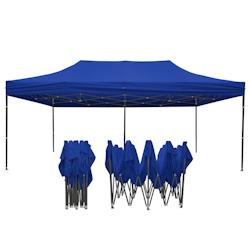 FRANCE BARNUMS Tente pliante 3x6m - acier 31mm/polyester 320g - bleu - FRANCE-BARNUMS - bleu acier 1-36-01S_0