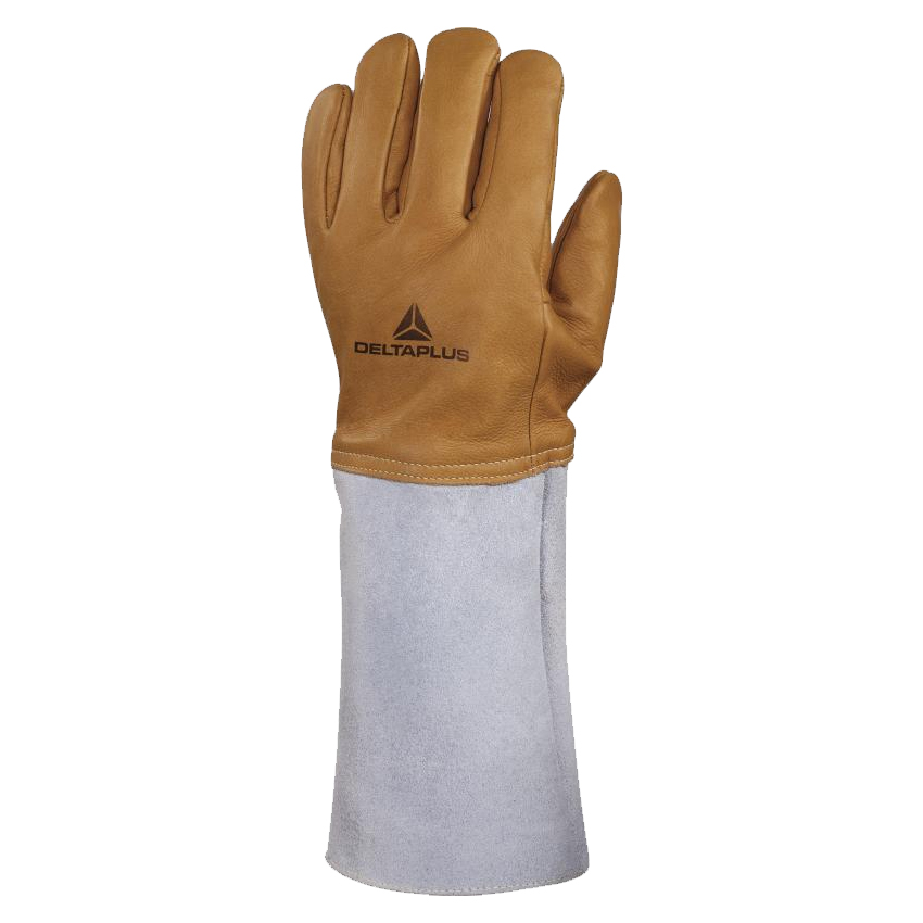 Gants cryogéniques en cuir fleur de bovin hydrofuge - Manchette 20cm - Réf. CRYOG - DELTAPLUS_0