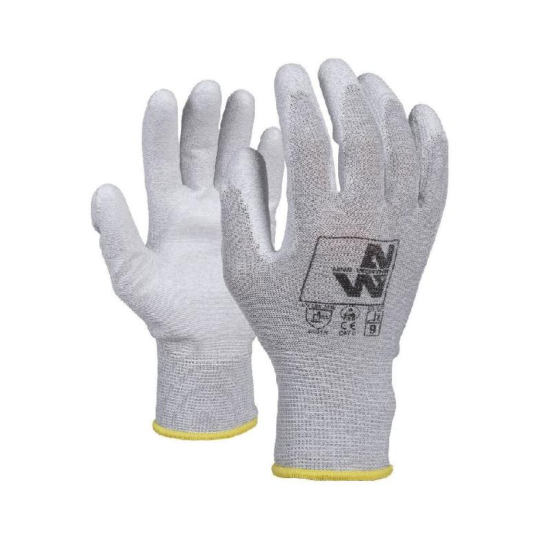 Gants de Travail Broxa - Taille 10 - Blanc - Résistant et Confortable - NINE WORTHS - blanc 3700584966699_0
