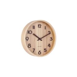 Horloge en bois Pure 22 cm Naturel Karlsson - marron 8714302658099_0