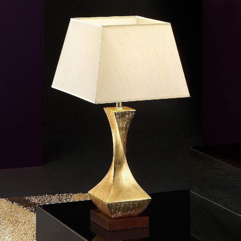 SCHULLER VALENCIA LAMPE À POSER ORIGINALE DECO AVEC PIED DORÉ