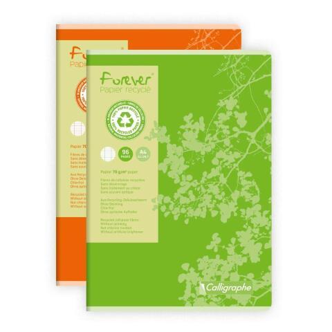 LOT DE 10 - CAHIER PIQUÉ FOREVER A4 96 PAGES GRANDS CARREAUX 70 G - ASSORTIS