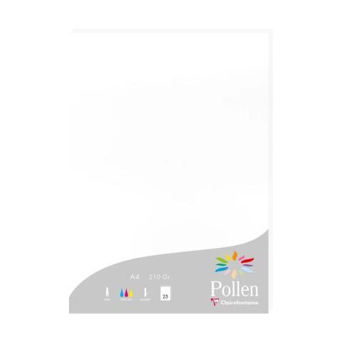 LOT DE 2 - FEUILLE POLLEN 210 X 297 MM 210 G/M2 BLANC- ETUI DE 25