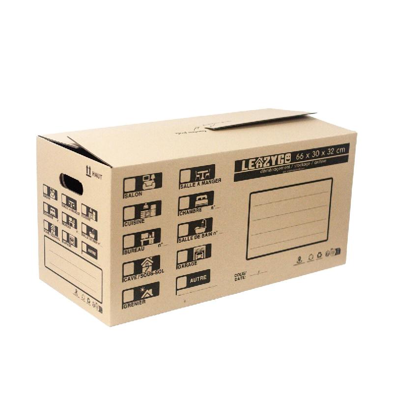 Lot de 5 cartons déménagement à poignées LEAZYGO – 63 litres - LEAZYGO+00005_0