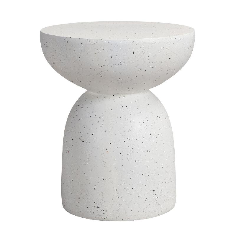 Merax Table d'appoint d'extérieur en MgO, Terrazzo Blanc - blanc N634P407940W_0