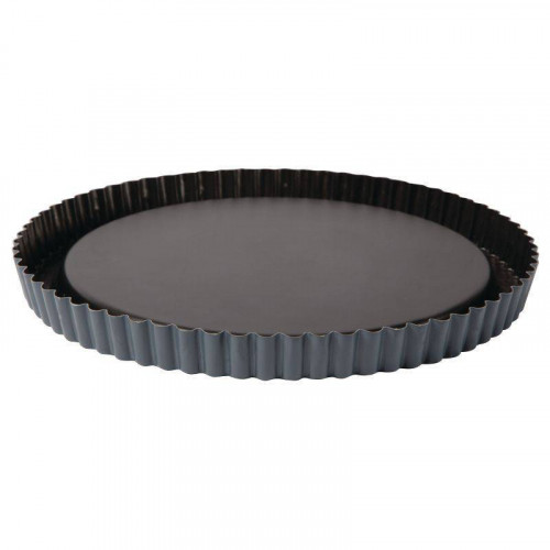 MOULE À TARTE CANNELÉ AVEC RIGOLE MATFER 250 MM DE DIAMÈTRE