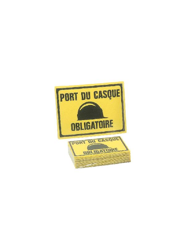 LOT DE 25 PANNEAUX DE CHANTIER ''PORT DU CASQUE OBLIGATOIRE'' - NOVAP - 4304342