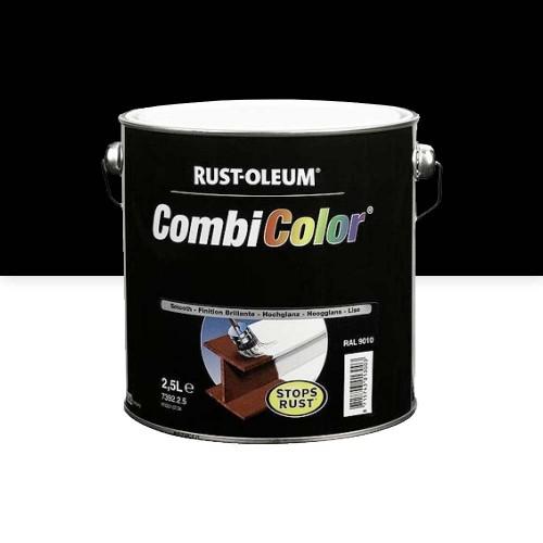 PEINTURE ANTIROUILLE - MÉTAL BRILLANT - 2,5 L - NOIR 9005 - COMBICOLOR RUST-OLEUM