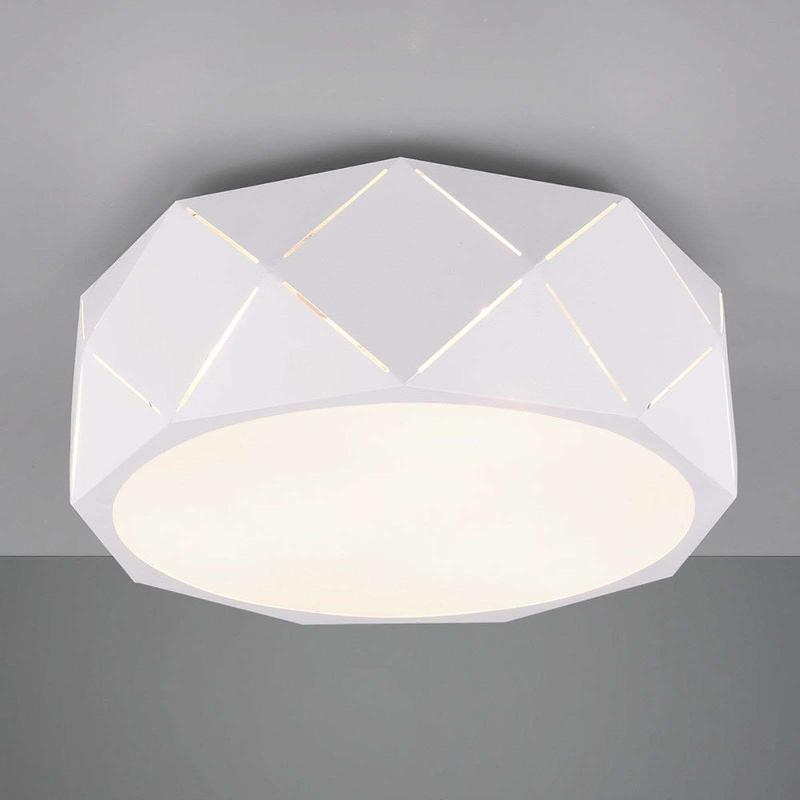 TRIO LIGHTING PLAFONNIER ZANDOR AVEC ABAT-JOUR BLANC