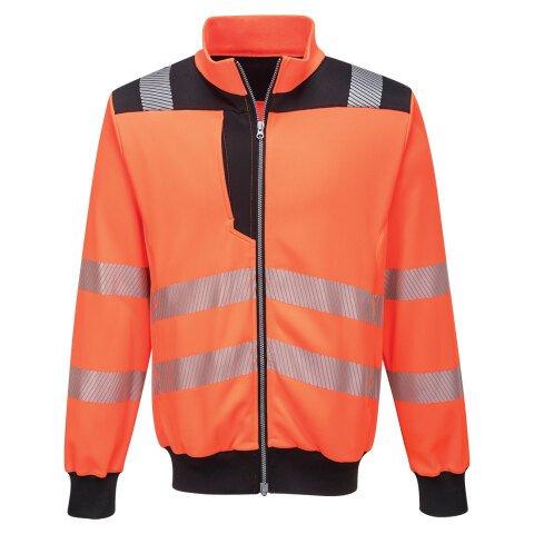 PORTWEST PW370 PW3 HI-VIS SWEATSHIRT ZIPPÉ ORANGE/NOIR - TAILLE XXXL