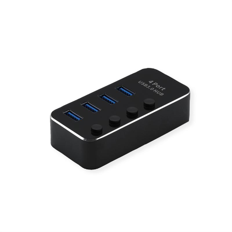 ROLINE Hub Notebook USB 3.2 Gen 1, 4 ports, noir_0