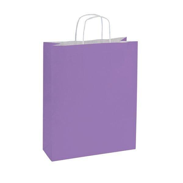 Sac kraft lilas - poignées torsadées - 14x8,5x21cm - par 50_0