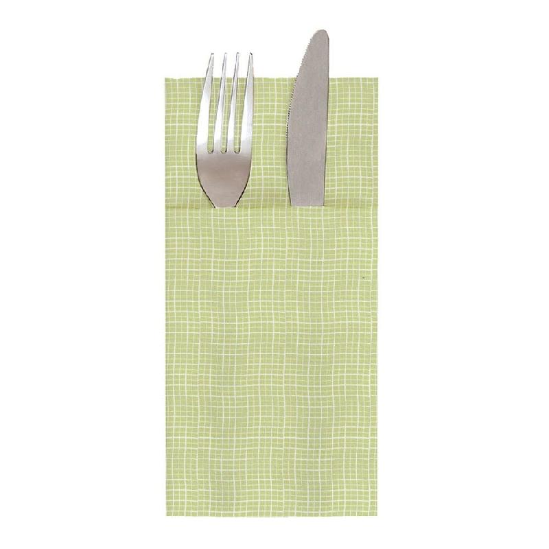 Serviette Kangourou Like Linen Ipanema 70G/M2 40x40cm pistache Spunlace X700_0