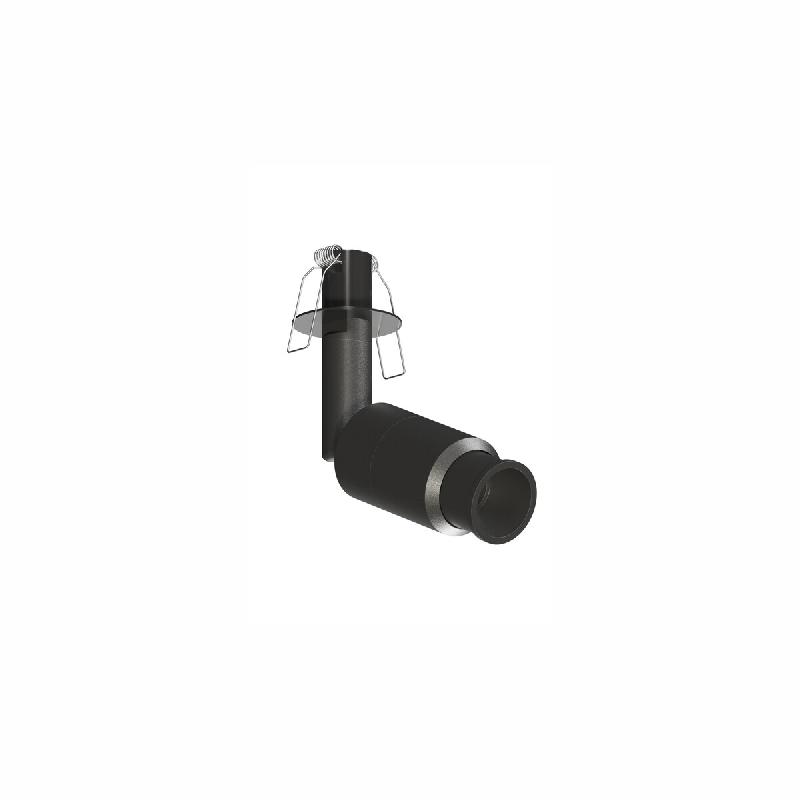 Spot Led Encastré 2W, Micro Zoom De 15° À 36°, 3000K, Noir Mat. Projecteur Orientable Idéal Pour Vitrines Et Bijouteries, Beneito & Faure. - noir_0