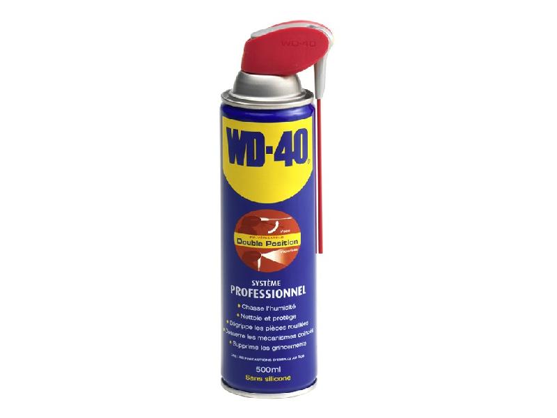 Spray WD-40 PRO 500 ml - Aérosol 5 en 1 dégrippant, lubrifiant, nettoyant, desserrant et chasseur d'humidité - 500ml_0